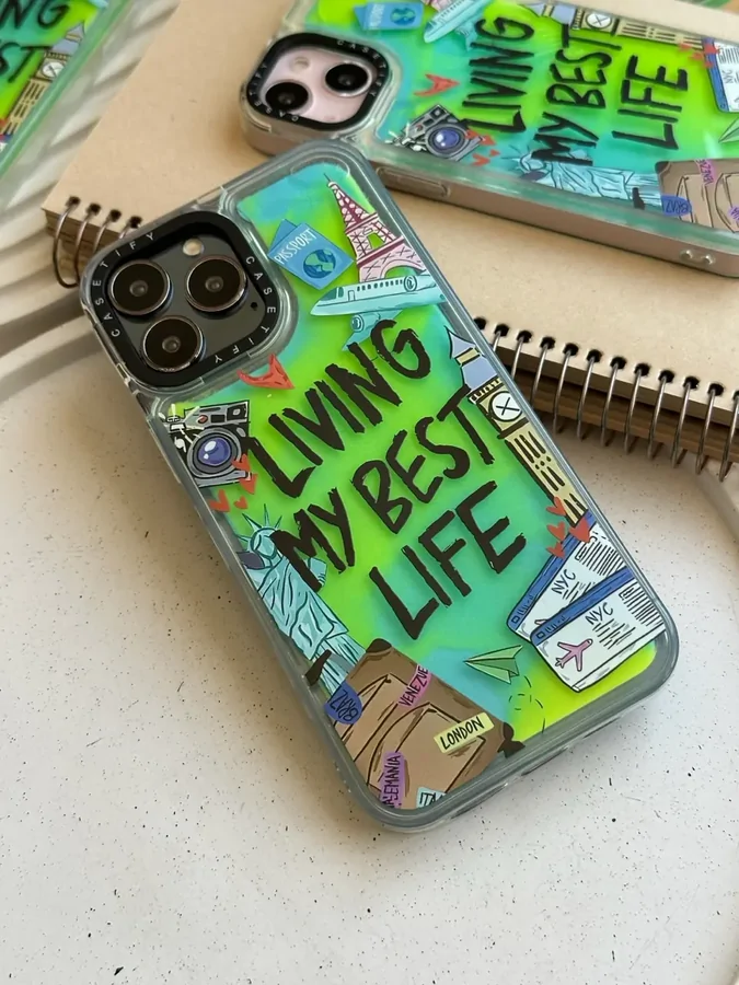 0ec3b0 قاب آکواریومی شبرنگ Living My Best Life (کدC1314) - Image 1