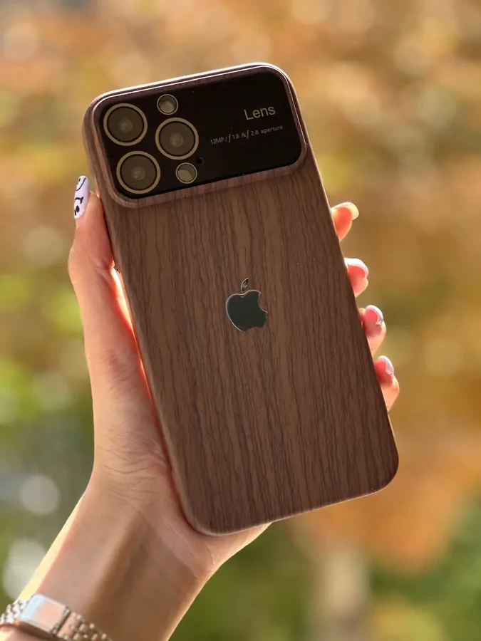 4ea4a1 قاب Wood lens case (کدC1361) - Image 1