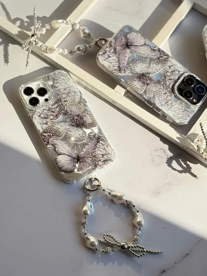 021e23 قاب Grey butterfly diamond (کدC1862) - Image 1