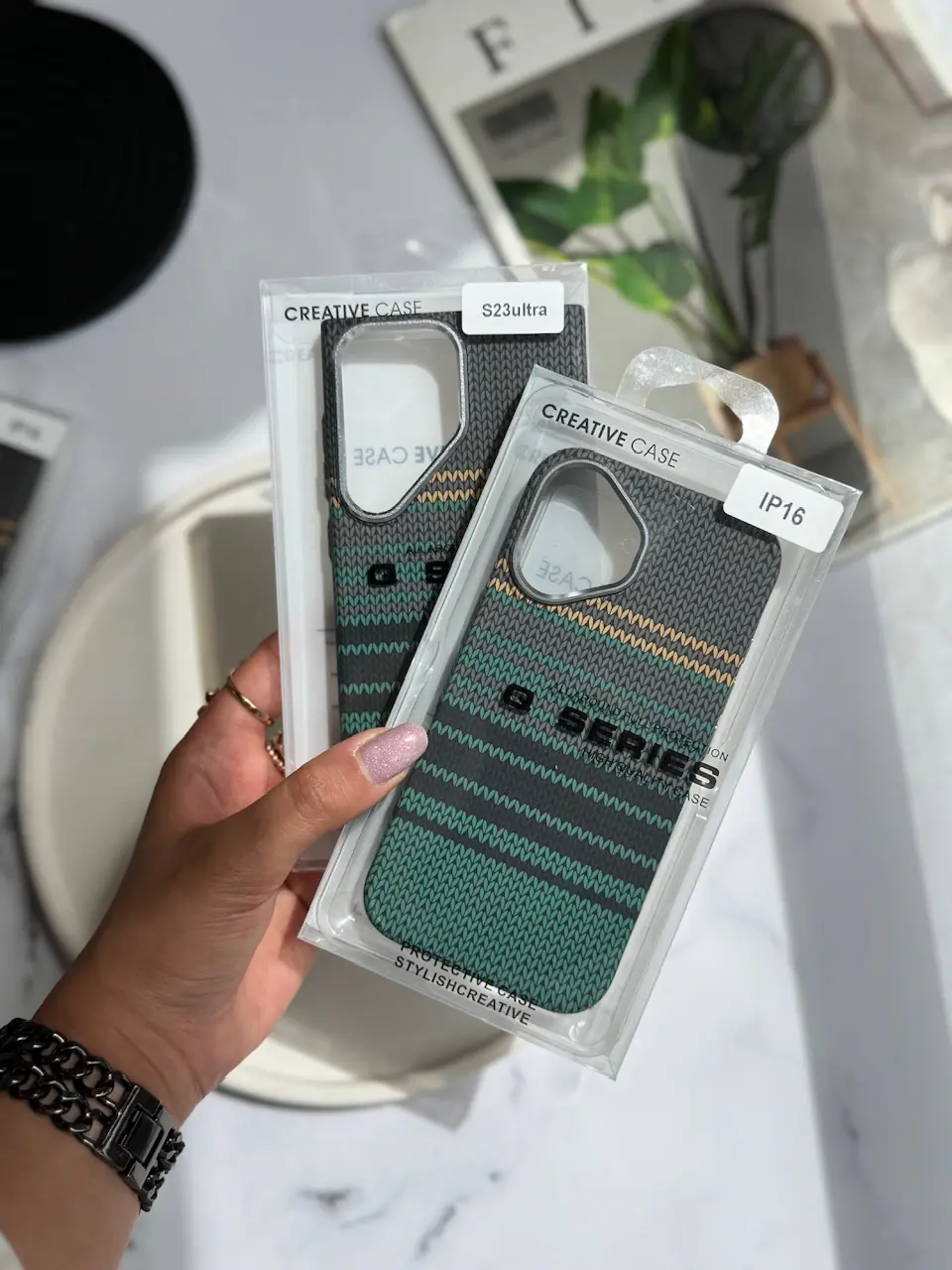 a485ab قاب Green Carbon Vintage با مگ سیف (کدC1995) - Image 1