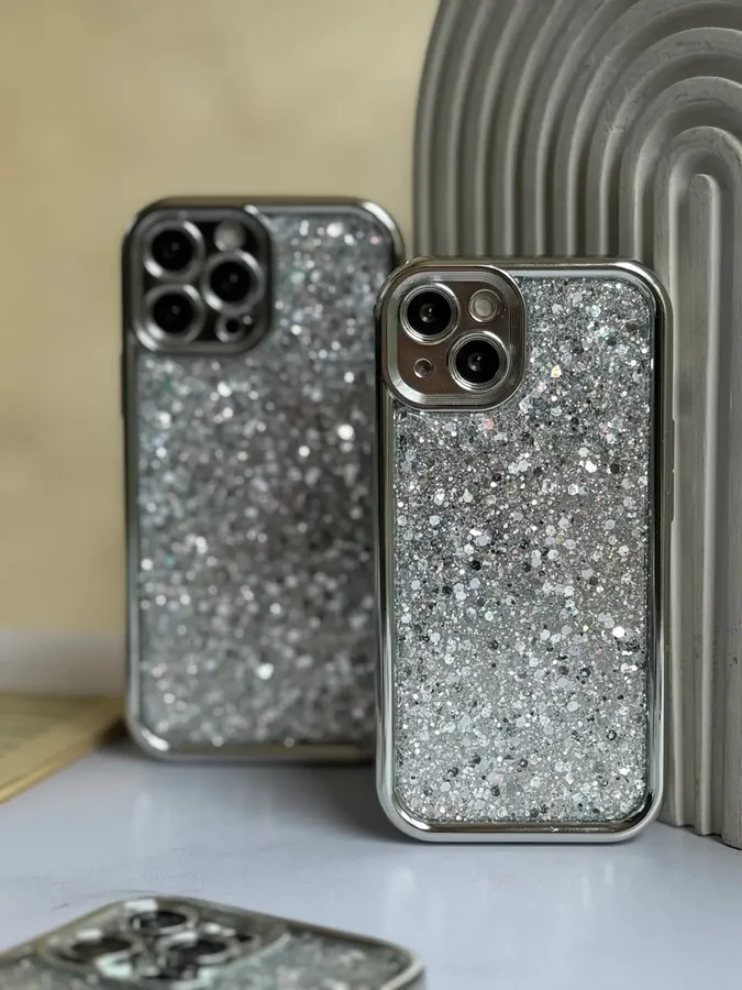 92b6b3 قاب Silver Glitter (کدC1702) - Image 1