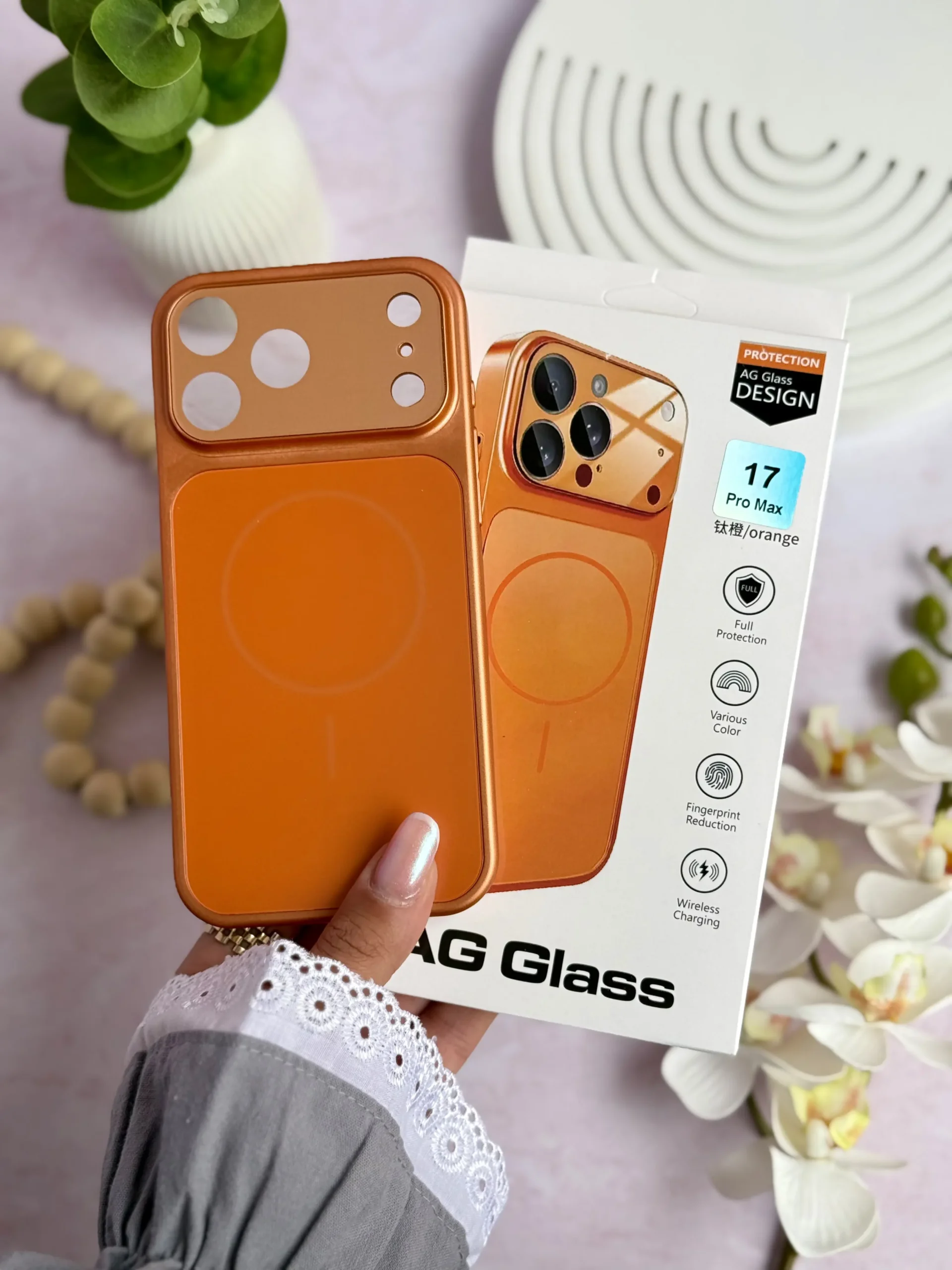 9b229e-1 قاب AG GLASS ^ نارنجی ^ (کدC2152) - Image 1