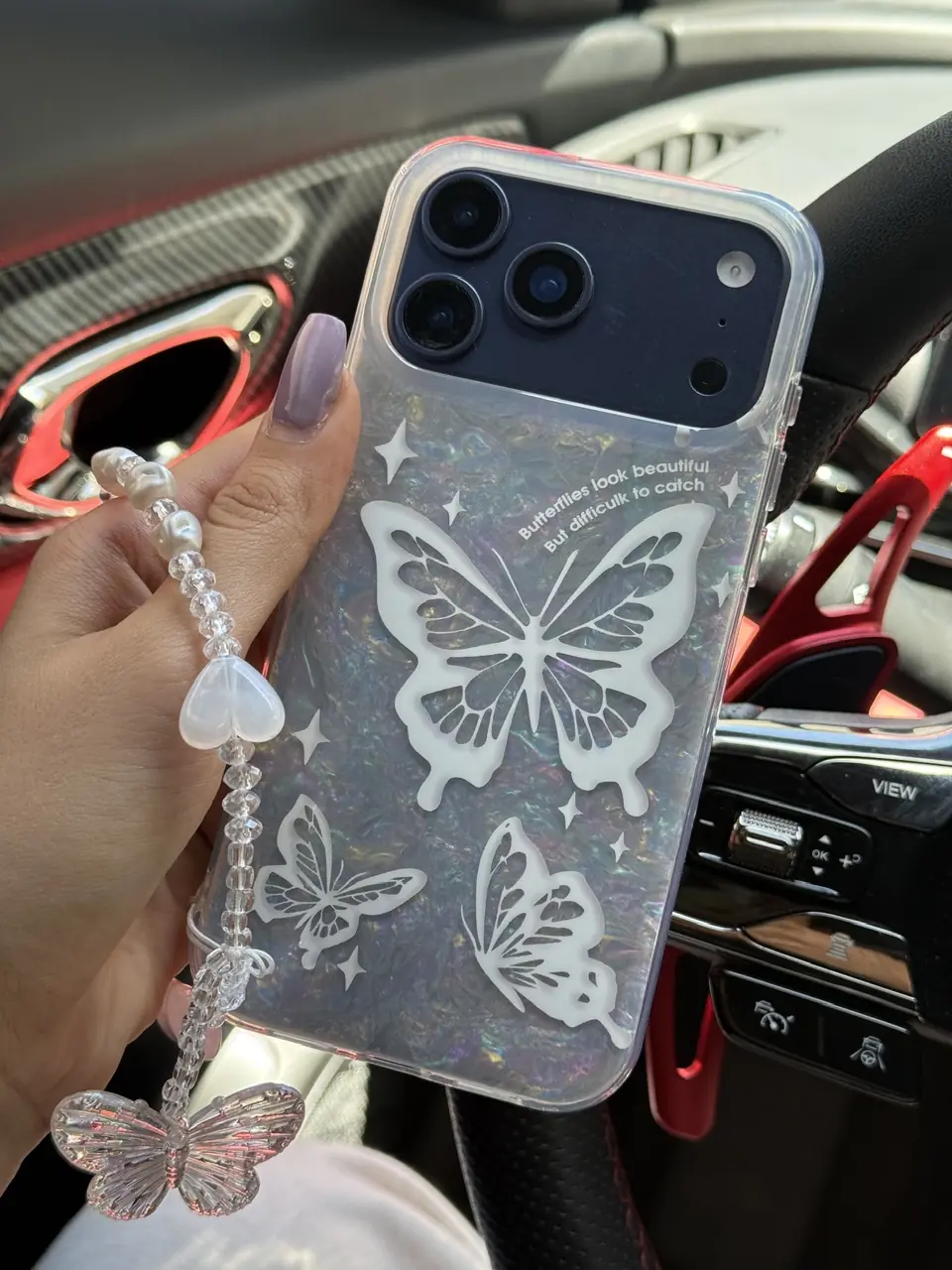 98fe9e قاب Ice Butterfly با آویز (کدC2230) - Image 1