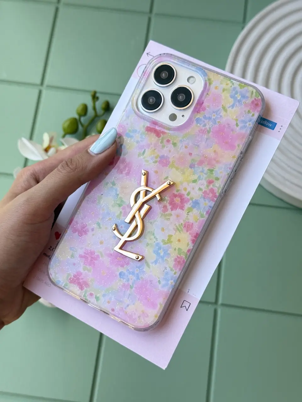 02d2c0 قاب YSL Pink Garden (کدC2244) - Image 1